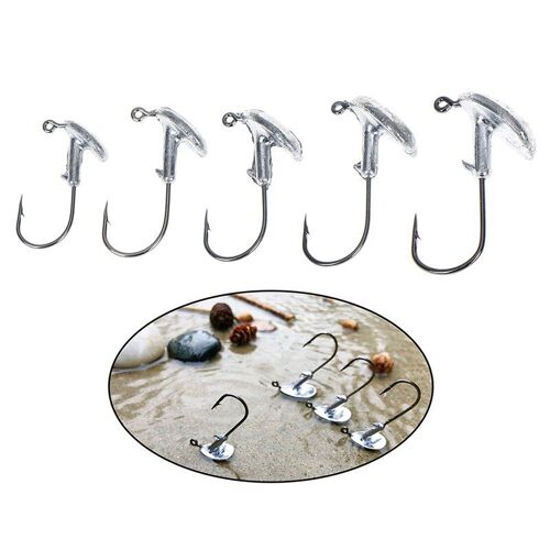 Crochet De Pêche De Tête De Gabarit De Plomb De Fente De Sang 3g 5g 7g 10g 14g Crochet Pour Le Crochet De Pêche De Carbone D'acier De Leurre Mou