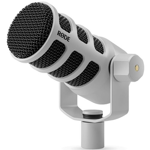 Microphone de diffusion dynamique USB RØDE PodMic Blanc