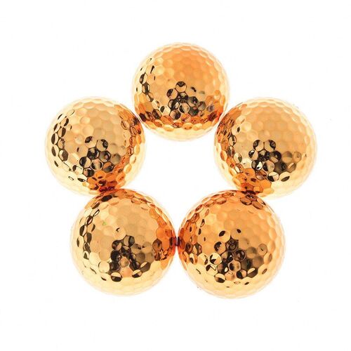 Dia Environ 42.7mm 1 Pièce/2 Pièces Plaqué Balle De Golf Fantaisie Match Ouverture But Meilleur Cadeau Construction Durable Pour Les Événements Sportifs