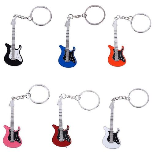 métal guitare électrique mini porte-clés porte-clés porte-clés cadeaux guitare accessoires
