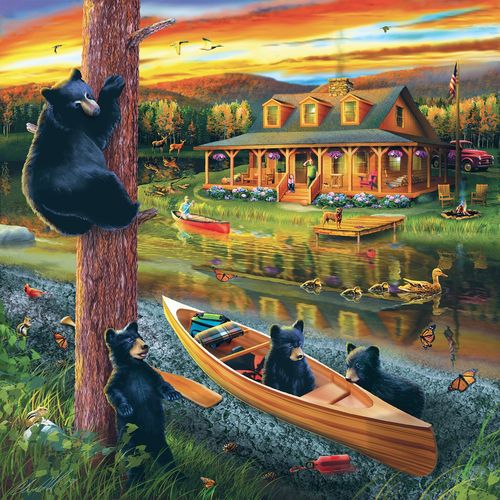 Puzzle Pièces Xxl - Aventures D'une Famille D'ours - Puzzle 500 Pièces