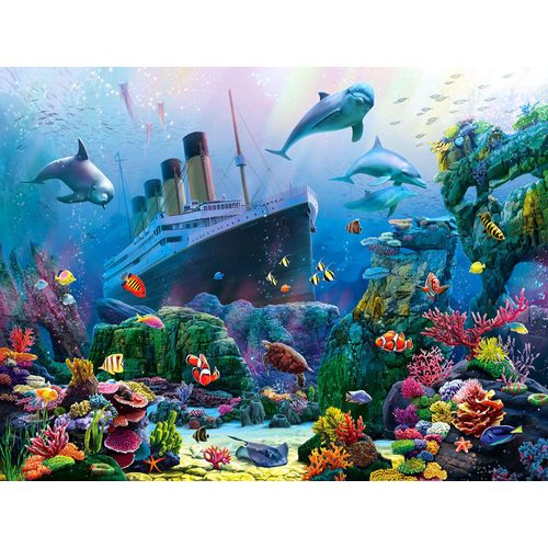 Puzzle Pièces Xxl - Le Titanic Au Fond De La Mer - Puzzle 500 Pièces