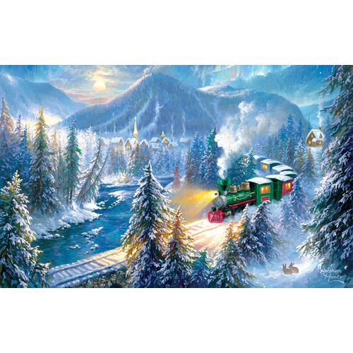 Train De Noël En Montagne - Puzzle 500 Pièces