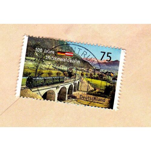 Timbre Deutschland Allemagne 100 Jahre Mittenwaldbahn 2012