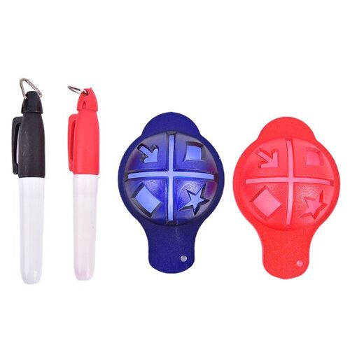 1pc Golf Balle Marqueur Modèle Dessin Alignement Balle De Golf Golf Liner Golf Rond Liner Dessiner Ligne Casquette Avec Stylo