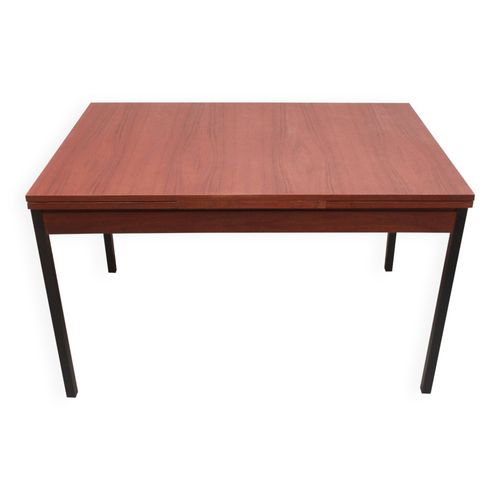 Table  Manger Extensible Des Annes 60 En Teck Et Mtal Marron