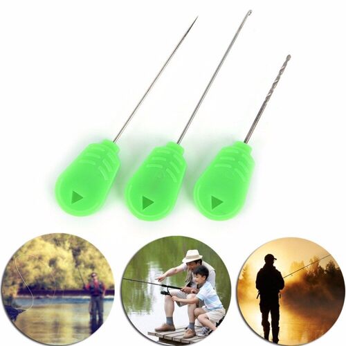 3 Pièces Épissage Aiguilles Noeud Extracteur Forets Kits D'attirail Spod Fusée Bombe Carpe Pêche Populaire Appâts Aiguilles Cheveux Machines De Fabrication Outils
