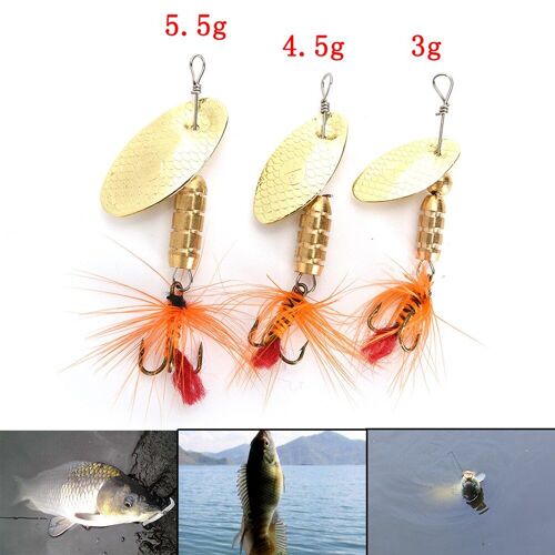 1pc Cuillère Pêche Leurre Métal Droppen 8g Cuillère Appât Idéal Pour Basse Truite Perche Brochet Pêche Rotative