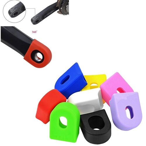 Manchon De Protection Pièces De Couverture En Caoutchouc Manivelle De Vélo Pour Vélos De Montagne Accessoires De Vélo De Route 4 Couleurs
