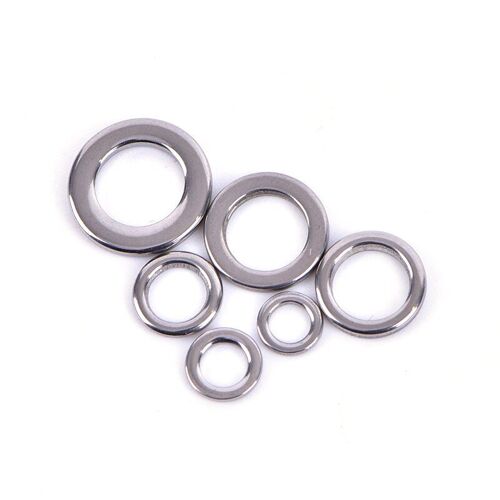 10 Pièces Argent Pêche Fendue Anneaux Dur Appât Acier Inoxydable Double Boucle Fendu Ouvert Carpe Outil Accessoires De Pêche