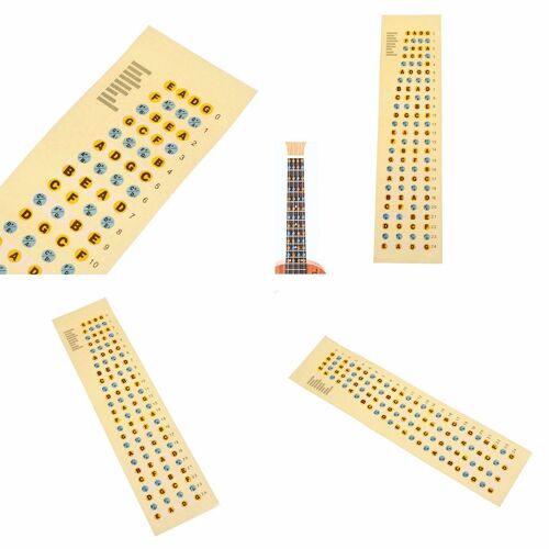1PC touche frettes décalcomanies pour débutant pratique ukulélé Fretboard Note carte autocollant