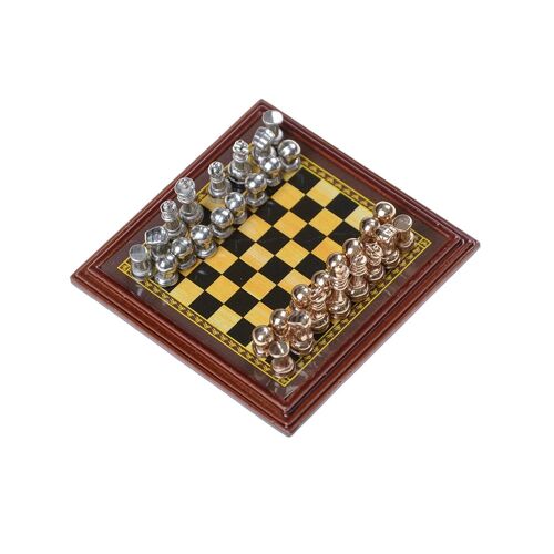 Jeu D'échecs En Plein Air En Bois Classique En Alliage De Zinc Pièces D'échecs Échiquier Jeu D'échecs Avec Roi