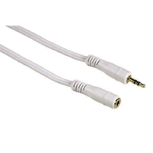 Hama - Rallonge de câble audio - mini-phone stereo 3.5 mm mâle pour mini-phone stereo 3.5 mm femelle - 2 m - blanc