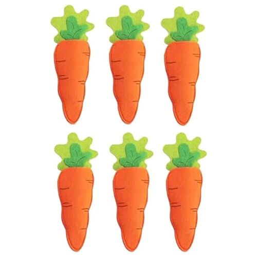 6pcs Easter Tableware Utensil Holder,Carrot Knifes And Fork Bag Dining Room Table Decor,Easter Tabl