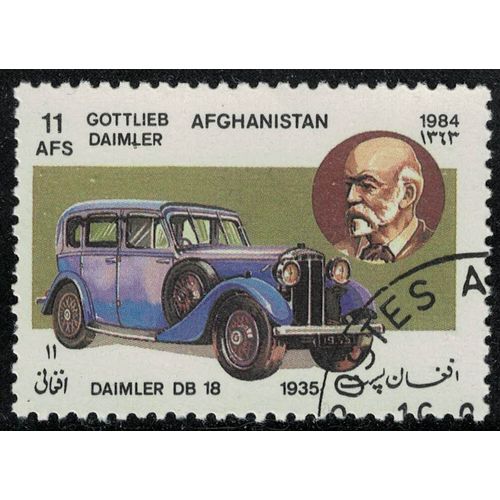 Afghanistan 1984 Oblitéré Used Transports Voiture Daimler Db 18 Et Gottlieb Daimler Su