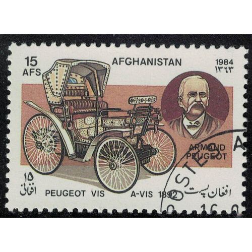 Afghanistan 1984 Oblitéré Used Transports Voiture Peugeot Vis À Vis Et Armand Peugeot Su