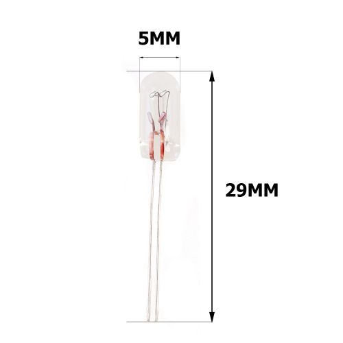 Ampoule Led T3 Pour Tableau De Bord, 14v, 0.91w, Lampes T3, Indicateur De Vitesse, Audio De Voiture, Universel, Panneau D'ampoules Ambre, 5 Pièces