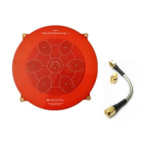 150mm Triple Feed Patch 5.8ghz 14dbi Pagode Réseau Fpv Antenne Image Transmetteur Antenne À Écran Plat