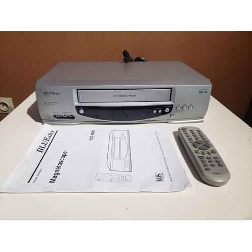 MAGNETOSCOPE BLUESKY VCS 6000 LECTEUR ENREGISTREUR K7 CASSETTE VIDEO VHS VCR