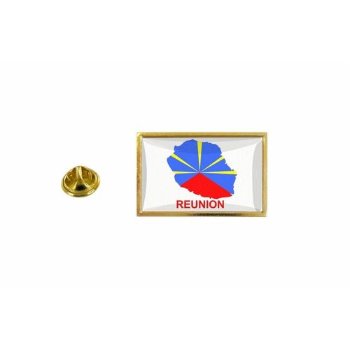 Pins Pin Badge Pin's Drapeau Pays Carte Departement Reunion Ile