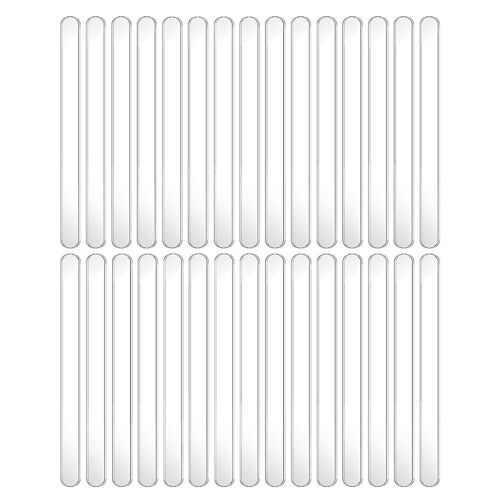 30PCS Popsicle Sticks 4,5 pouces acrylique Cakesicle Sticks Réutilisables Ice PopSticks Bâtonnets de popsicle en plastique (transparent)