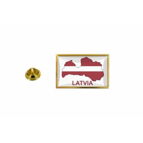 Pins Pin Badge Pin's Drapeau Pays Carte Lv Lettonie