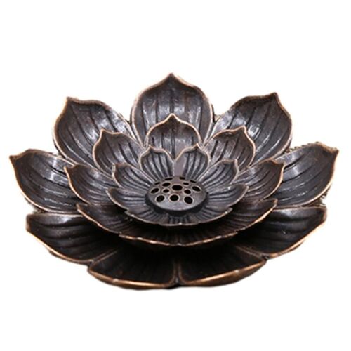1 PCS Incense Burner, Incense Holder for Sticks, Lotus Incense Stick Holder with Detachable Ash Cat