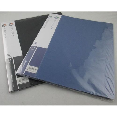 Porte Vue - Liam Access - Lot De 2 - 40 Pochettes - 80 Vues - Couleurs Bleu Et Noir