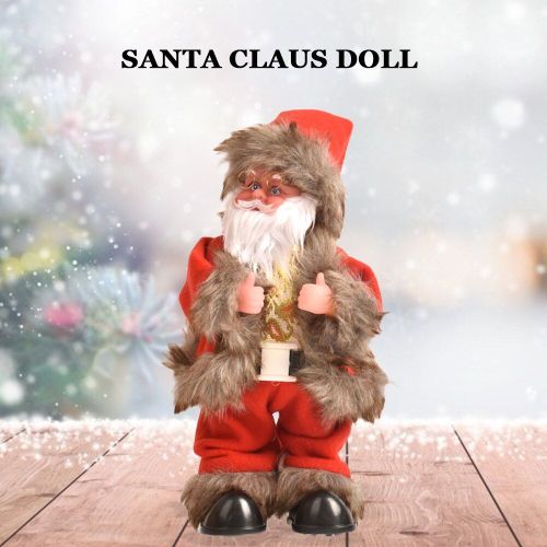 Style Décorations De Noël Coloré Brillant Guirlande Électrique Musique Père Noël Poupée Poupée Cadeau De Noël