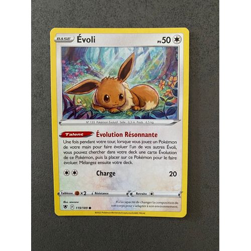 Carte Pokémon Évoli 119/189 - Édition 2022