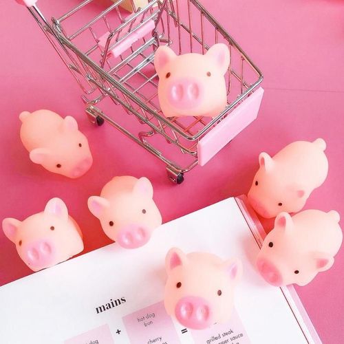 Rose Dessin Animé Cochon Antistress Jouet Cochon Sonnant Silicone Presser Jouets Soulagement Du Stress Jouet Drôle Enfants Cadeau Décoration De La Maison