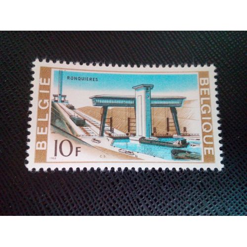 Timbre Belgique Yt 1469 Canal-Lift, Ronquières 1968 ( 061204 )