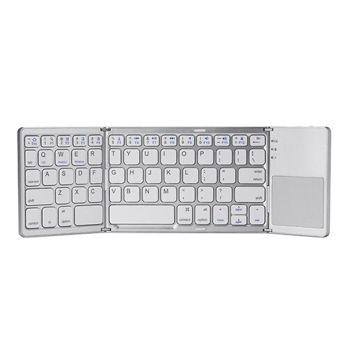 Mini Tri-Fold Sans Fil Bluetooth Clavier Portable Universel Clavier Souris Clavier Tactile pour IOS