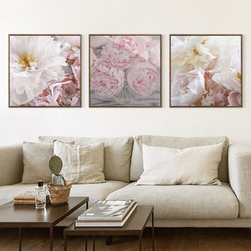 Peinture Au Diamant Diy (Peinture Uniquement, Sans Cadre) Fleur Rose 5d Bricolage Diamant Peinture Plein Carré Rond Diamant Broderie Mosaïque Couture Triptyque Décoration De La Maison Aa2767