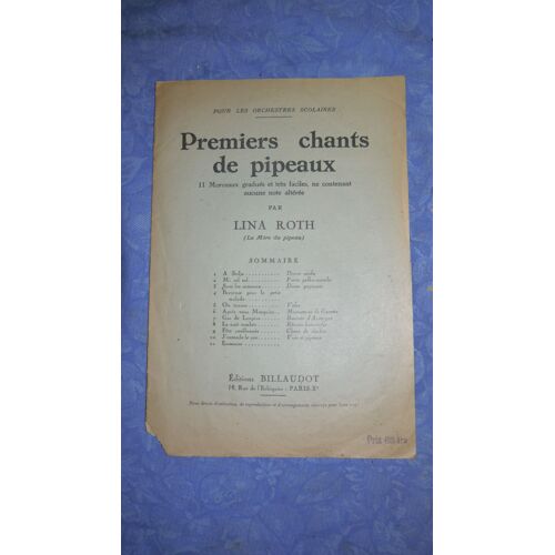 Premiers Chants De Pipeaux  - 11 Morceaux Gradues Et Tres Faciles