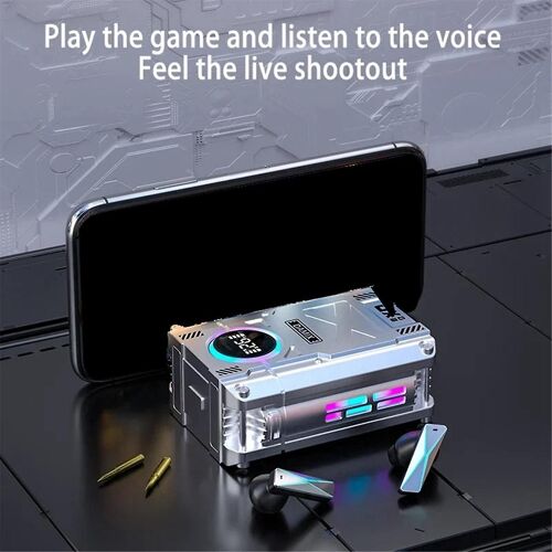 New DX-08 Wireless Bluetooth 5.3 Headset New Punk Mechanical Style Stereo E-Sports Gaming Headset T
