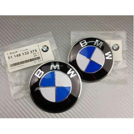 2 Logos Badges Emblème Bmw 82mm Capot / 74 Mm Coffre Effet Bleu Blanc