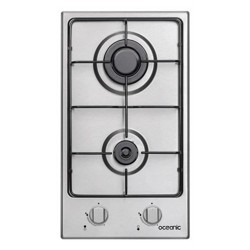 Oceanic OCEATG2IX Table de cuisson au gaz Inox - 2 foyers