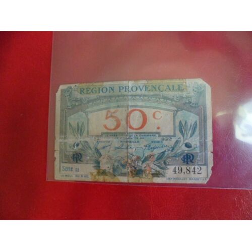 France 50 Centimes Chambre De Commerce Region Provencale