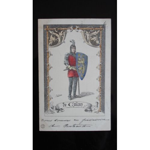 Ancienne Carte Postale Cpa Illustrateur Signée Jan Van Driesten,Heraldique Chevalerie,"De Culan",Ca 1900.