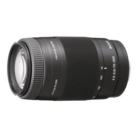Objectif Sony SAL75300 - Fonction Zoom - 75 mm - 300 mm - f/4.5-5.6 - Sony A-type - pour Handycam NEX-VG900; a DSLR-A100, SLT-A55, A57, A58, A65, A77; a NEX F3D, F3K, F3Y; a3000