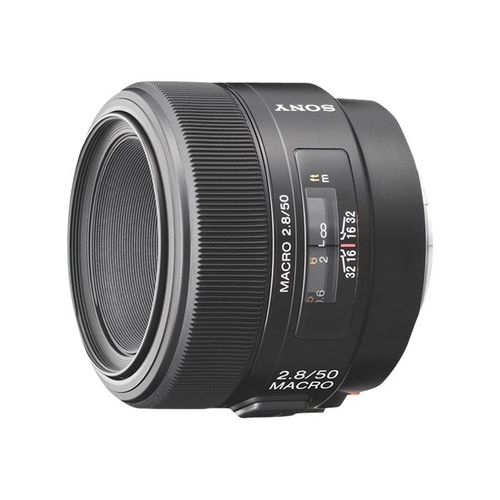 Macro-objectif Sony SAL50M28 - Fonction Macro - 50 mm - f/2.8 - Sony A-type - pour Handycam NEX-VG900; a DSLR-A100, SLT-A57, A58, A65, A77; a NEX F3D, F3K, F3Y; a1; a3000