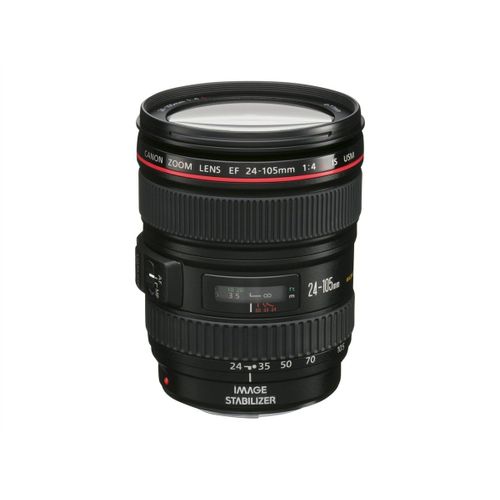 Objectif Canon EF - Fonction Zoom - 24 mm - 105 mm - f/4.0 L IS USM - Canon EF - pour EOS 1000, 1D, 50, 500, 5D, 7D, Kiss F, Kiss X2, Kiss X3, Rebel T1i, Rebel XS, Rebel XSi