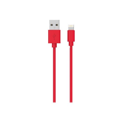 Wow - Câble Lightning - USB mâle pour Lightning mâle - 1 m - rouge