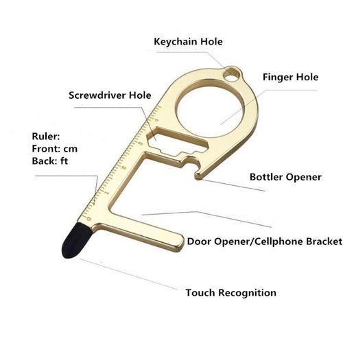 Ouvreur de porte de clé propre tenu dans la main libre d'edc aucun stylet de Contact ouvreur de porte-clés ouvert survivent outil de poche