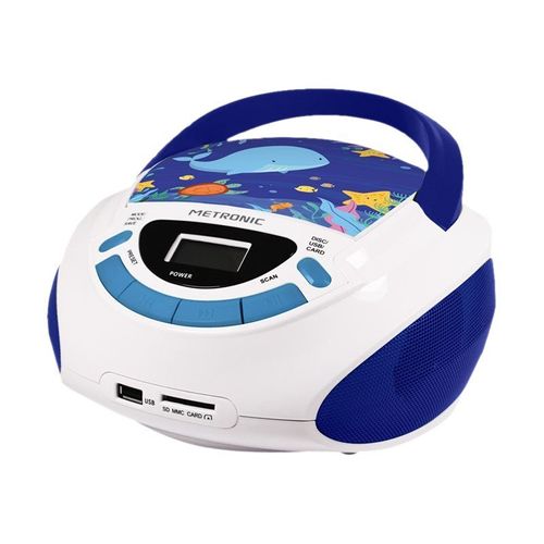 Metronic Radio CD - Ocean - boombox - 3 Watt - blanc, bleu