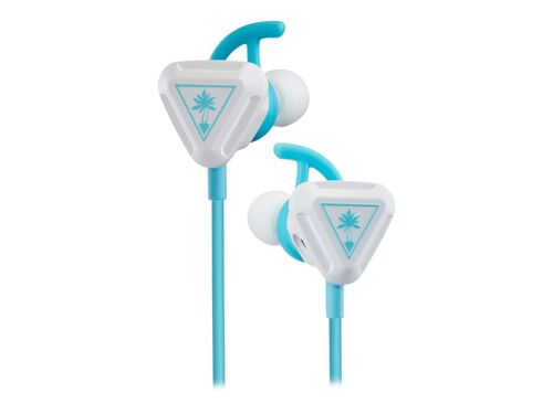 Turtle Beach Battle Buds - Micro-casque - intra-auriculaire - filaire - jack 3,5mm - blanc, teal