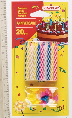 Cofalu Kimplay 20 Bougies Multicolores