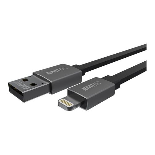 EMTEC T700A - Câble Lightning - USB mâle pour Lightning mâle - 1.2 m - plat