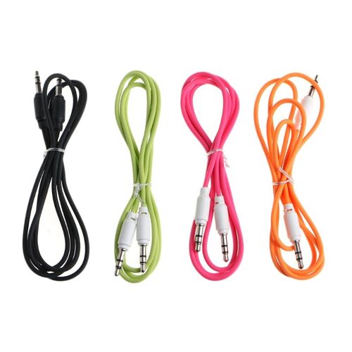 Câble auxiliaire Jack mâle vers mâle, 1m, 3.5mm, pour autoradio, téléphone MP3